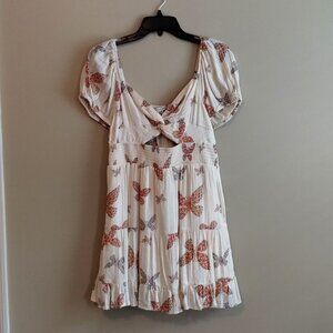 American Eagle Butterfly Cut-Out Twist Front Dress, Small  - NWT